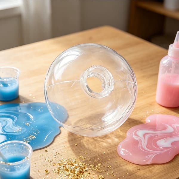 Lättviktig 6 cm tom bollskal för DIY sensorisk leksak och avslappning 2PCS
