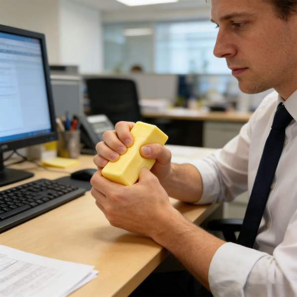 2-pack långsamt stigande smörformade sensoriska föremål för ångestlindring A