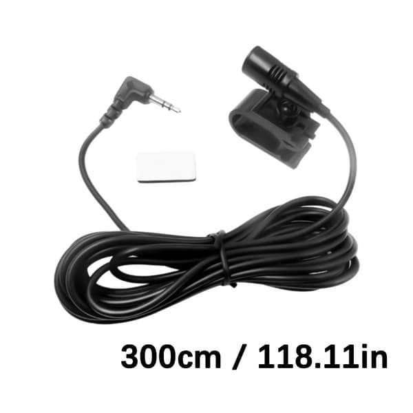 Støyreduserende bilmikrofon 3,5 mm klipsplugg mikrofon mini med ledning