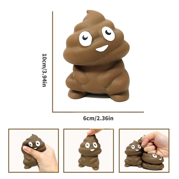 Prank Poo Formbar Sensorisk Spel Bajsform Stressavlastande Klämleksak