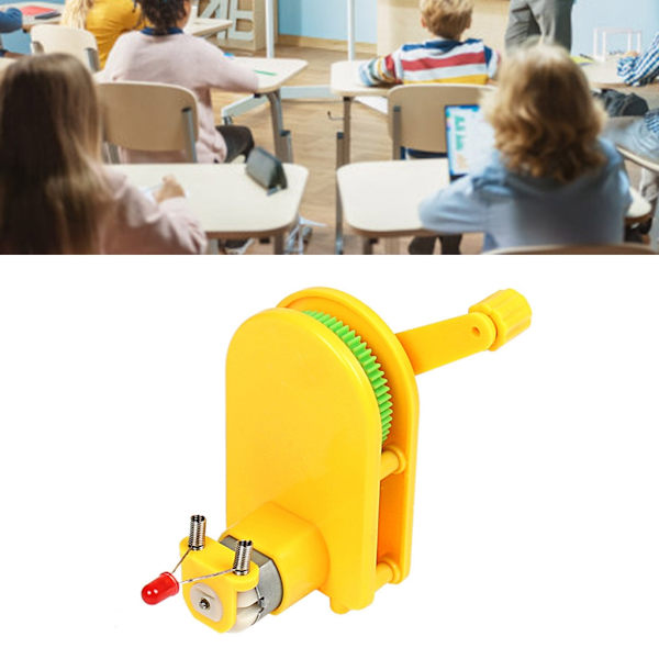 Håndholdt håndsvinggenerator Håndsvinget strømgenerator STEM Byggelegetøj