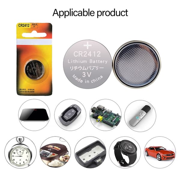 CR2412 Batterier 3V Lithium Knapcelle Batteri Ideel Til Små Enheder Gadgets
