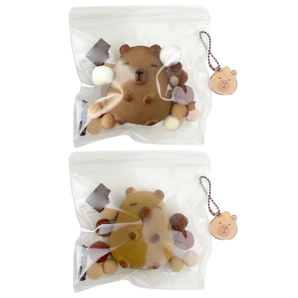 Blød Capybara Klemme Ornament Nøglering Perfekt Til Angstlindring Style 2