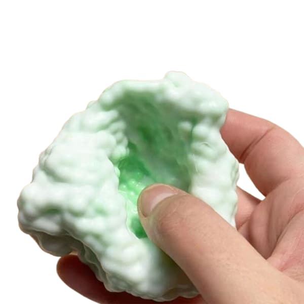 6 cm texturerad sensorisk risboll klämbar stretchig leksak med luftpump för kontor Green