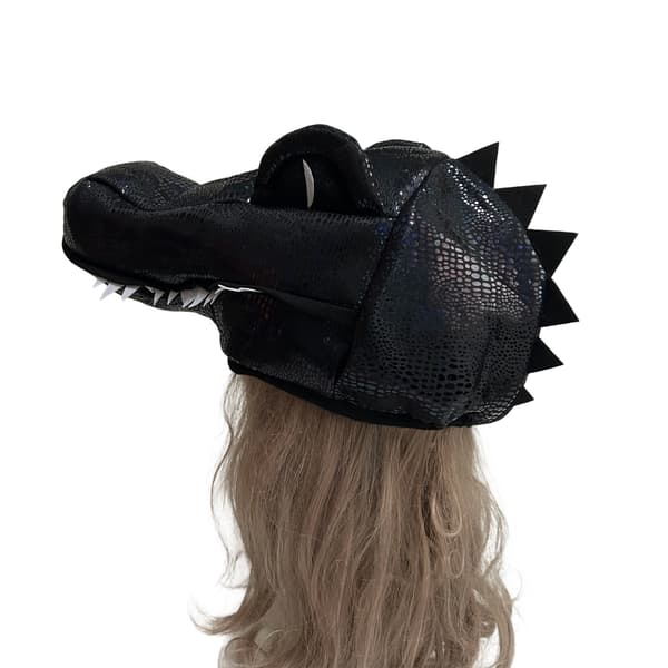 Realistisk Krokodillehode Maske Hatt Myk Pustende Hodeplagg Hatt For Halloween