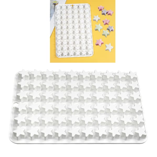 60-hulls stjerneformet silikonform DIY kake bakverk bakeform fondantform