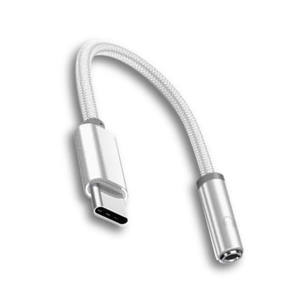 Bærbar Øretelefon Lydadapter Kabel Type C til 3,5 mm Hodetelefonadapter