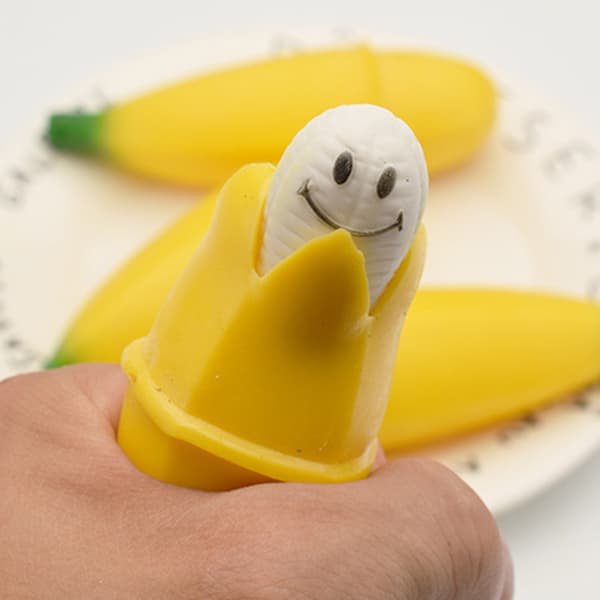 Trykaflastende Bananlegetøj Bold Sensorisk Legetøj til Rolig Håndterapi