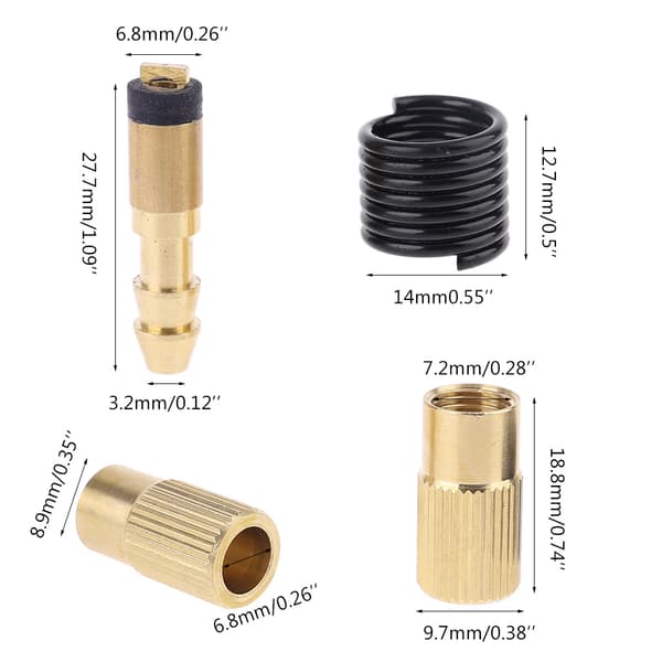 Kompakt adapter metall däckpump blåspistol adapter vrid-på-typ för pump
