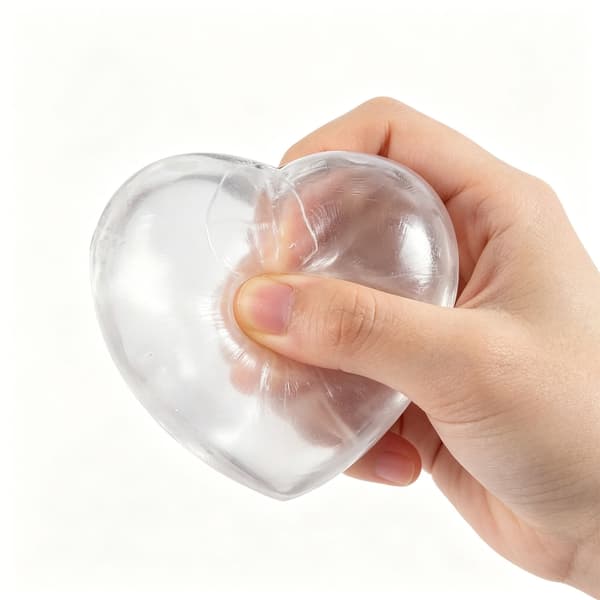 Morsom Hjerte Stressball Formbar Klemme Sensorisk Leke For Avslapning 2