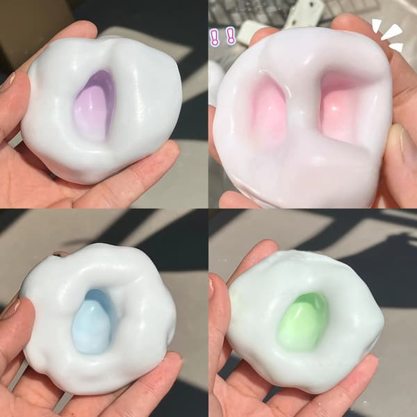 Gjenbrukbar TPR Sensorisk Ball Angstlindrende Gadget Kompakt Design Barn Voksne Taro paste