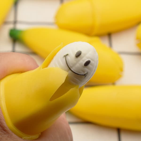 Trykaflastende Bananlegetøj Bold Sensorisk Legetøj til Rolig Håndterapi