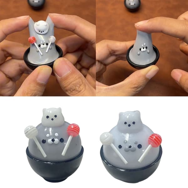 Unik Säl Stressboll Elastisk Gummi Sensorisk Leksak Klämleksak Grey
