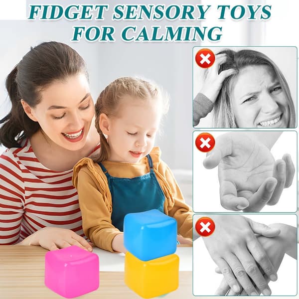 Färgglada isbitsformade stressbollar Kreativ sensorisk leksak för alla åldrar Pink