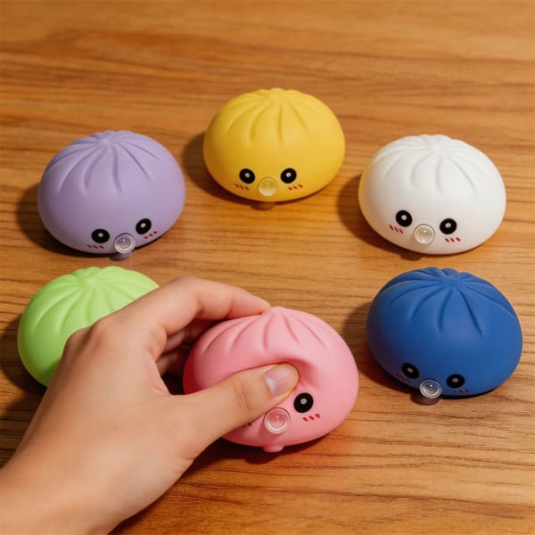 Dumpling Steamed Stuffed Bun Shape Squeeze Toy Hand Therapy Exercise Gadget 1