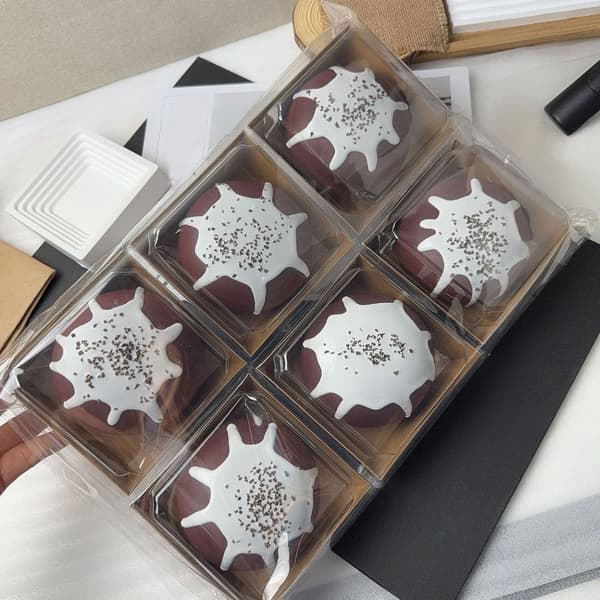 Chokoladebrød Stressaflaster Blødt Klemme Sensorisk Strækbart Legetøj til Alle Aldre Black