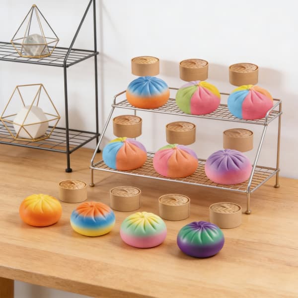 Realistisk Dumpling Stressaflaster Stressbold til voksne børn Håndafslapning A