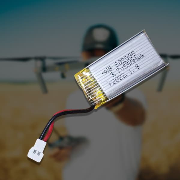 3,7V 550mAh batteri 802035 litiumbatteri for flymodell tilbehør