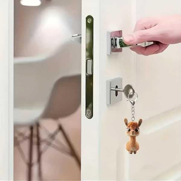 Elegant Alpacka Design Nyckelring Perfekt för Entusiaster av Unika Stilar
