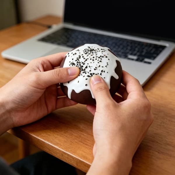 Chokoladebrød Stressaflaster Blødt Klemme Sensorisk Strækbart Legetøj til Alle Aldre White