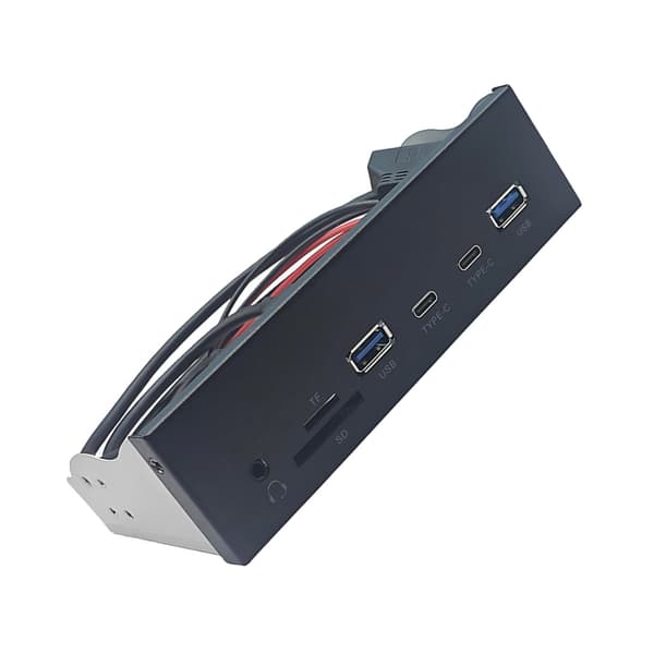 5,25 tommer USB3.2 Gen1-panel med dobbelt Type C-lyd 3,5 mm hovedtelefon