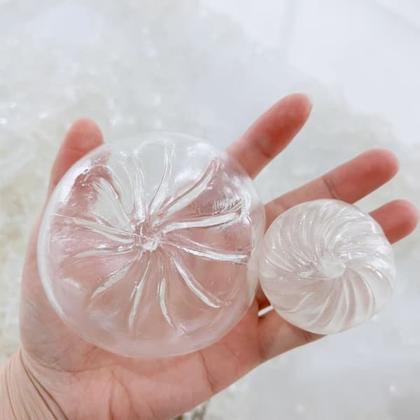 Kimalteet Dumpling Sticky Toy Elastinen Läpinäkyvä Aistinvarainen Puristuspallo 5