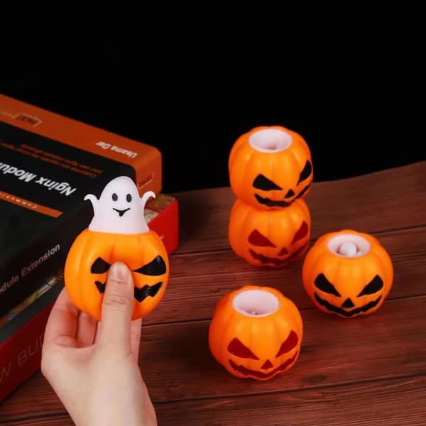 TPR Græskar, der springer ud, spøgelse Halloween Squeeze Græskar Fidget Legetøj til Autisme