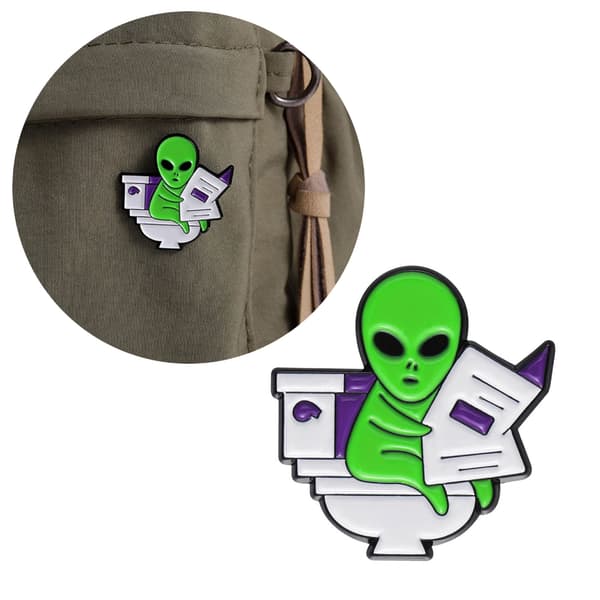 Alienmärke Pin Legeringsmaterial Perfekt present för utomjordiska entusiaster