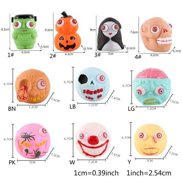 Halloween Legetøj Stressaflastning til Børn Piger Drenge Helligdagsfest Brown