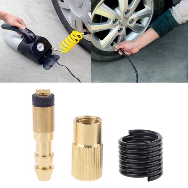 Kompakt adapter metall däckpump blåspistol adapter vrid-på-typ för pump