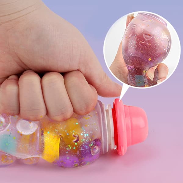 DIY Venting Toy Set Sensorisk Maltos Kläm Tecknad Djur Sensorisk Glitter 2
