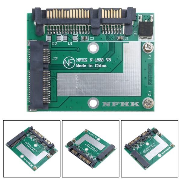 mSATA til 2,5 tommer SATA3 6 Gbps SSD-adapterkonverterkort Mini PCIE SSD-adapter