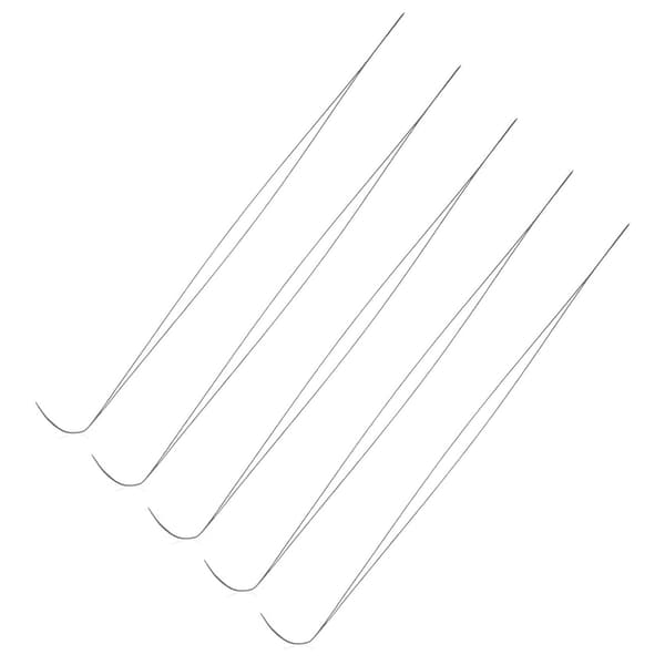 5 STK Store Øje Buede Perlenåle Rustfrit Stål Synåle DIY Perlespinder Nåle