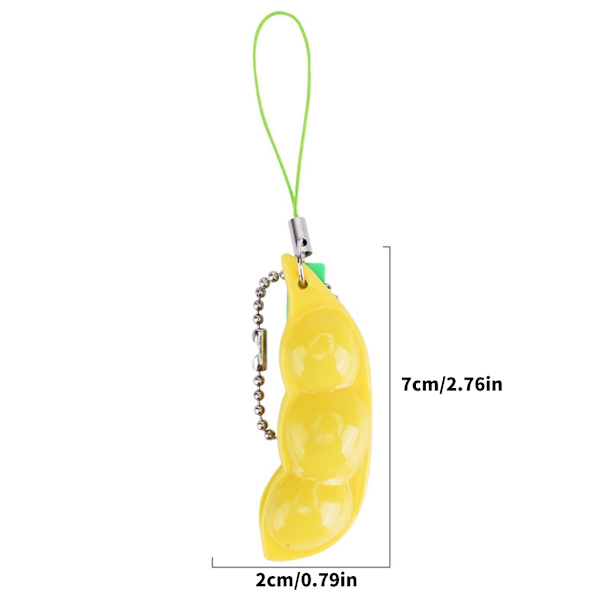 Robust plastik Edamame klemmelegetøj egnet til alle aldre Peanut Decompression