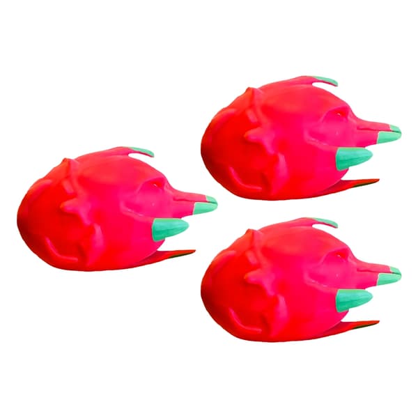 Klämleksak Realistisk Drakfrukt Form Töjbar Handterapi Stresslindring 2pcs