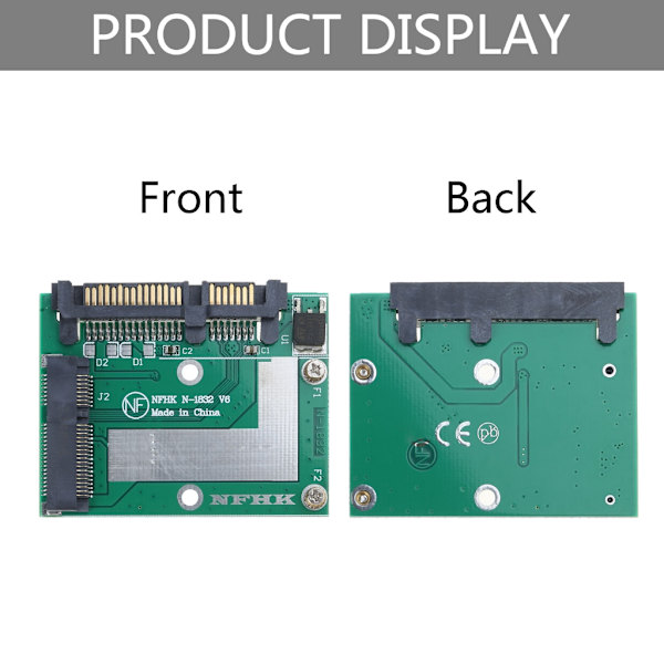 mSATA til 2,5 tommer SATA3 6 Gbps SSD-adapterkonverterkort Mini PCIE SSD-adapter