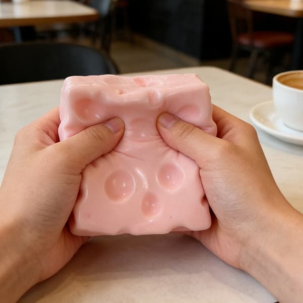 Stor Størrelse Ost Relief Bold Klemme Gummi Sensorisk Legetøj Plast Tekstur 1pc