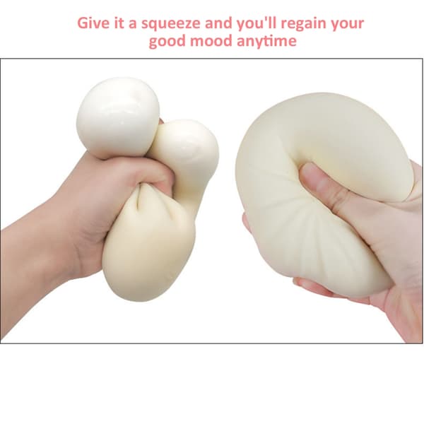Legesyg asiatisk dumpling anti-stressbold egnet til kontorbrug White