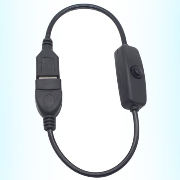 USB han til USB hun USB hurtigopladningskabel med afbrydere strømkabel