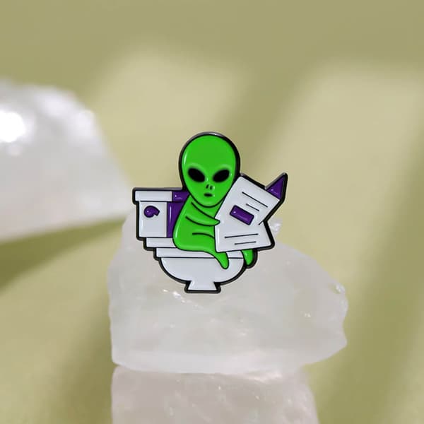 Alienmärke Pin Legeringsmaterial Perfekt present för utomjordiska entusiaster
