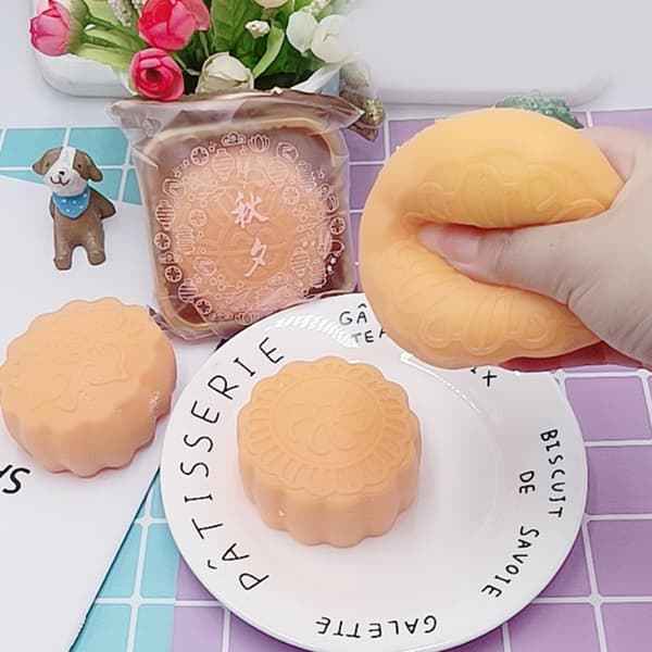 Simulering Månekage Stressbolde Klembar Stressaflaster til Børn Moon cake
