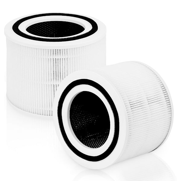 2-pack luftrenarfilter i plastmaterial, ersättningsfilter för luftrenare
