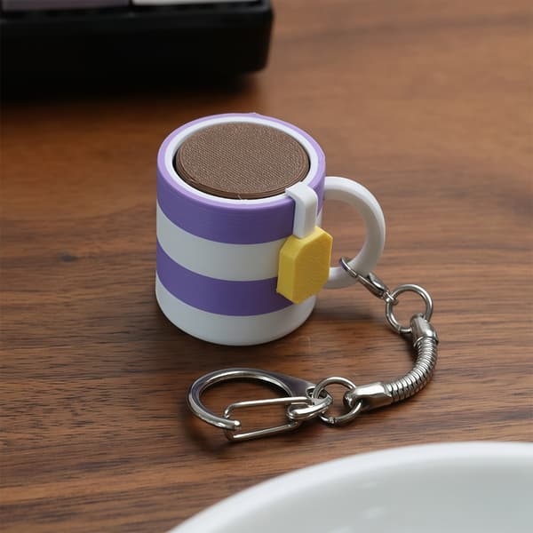 Kaffekopp Nyckelringar Fidgets Sensorisk Leksak Perfekt För Ryggsäckar A