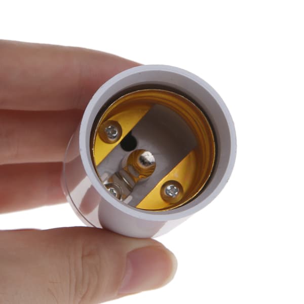 G24 til E27 Sokkel Skrue LED Lampe Halogen Lyspære Adapter Omformer