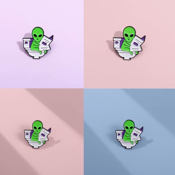 Alienmärke Pin Legeringsmaterial Perfekt present för utomjordiska entusiaster