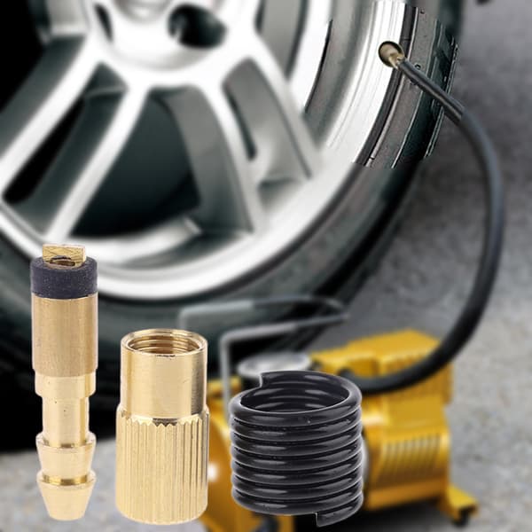 Kompakt adapter metall däckpump blåspistol adapter vrid-på-typ för pump