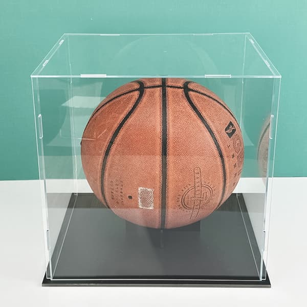 Basketball Display Case Klar Akryl Glasterning Saml Bordpladeboks