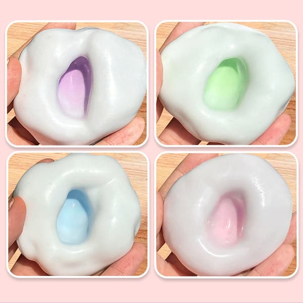 Gjenbrukbar TPR Sensorisk Ball Angstlindrende Gadget Kompakt Design Barn Voksne Taro paste