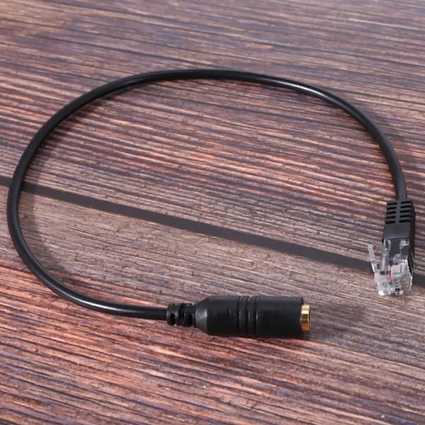 Headsetadapter 3,5 mm telefonheadset til RJ9-adapterkabel Nem opsætning Ledning