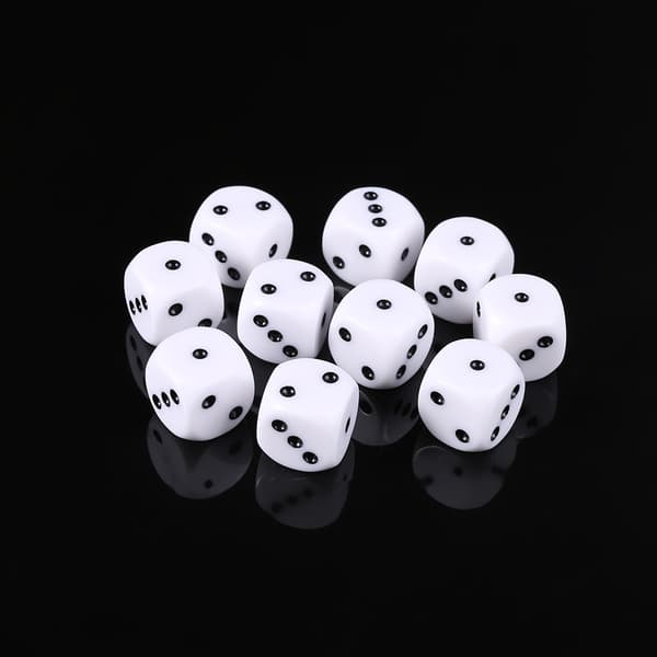 10 stk. 16 mm D3 sekskantede terninger til Dungeons & Dragon D&D RPG Poly Desktop f
